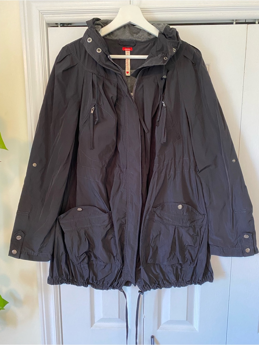 Free People Oversized Utility Anorak Hooded Zip Up Jacket Lined Vintage Y2K Sz S